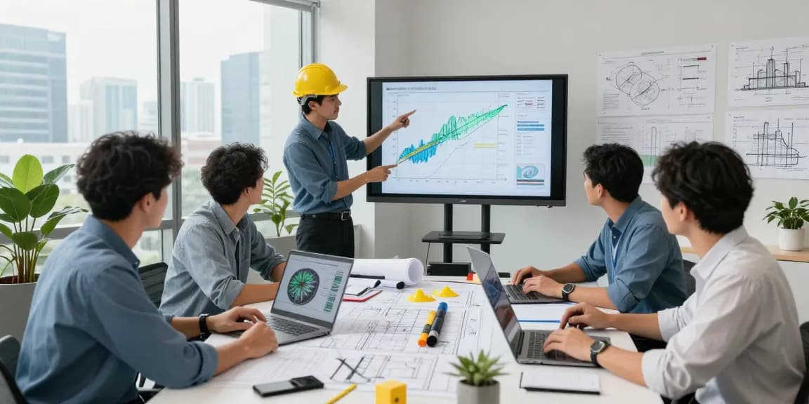 Engineering Services Canada professionals collaborating in a bright modern office environment.