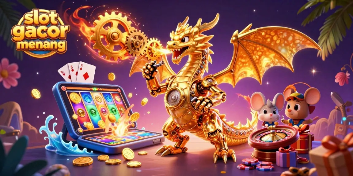 Experience thrilling wins with slot gacor gampang menang, featuring a dragon and exciting gaming elements.