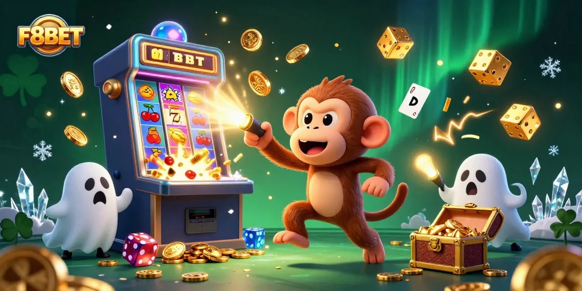 Engage with F8BET's exciting haunted casino scene, featuring dynamic characters and thrilling gaming elements.