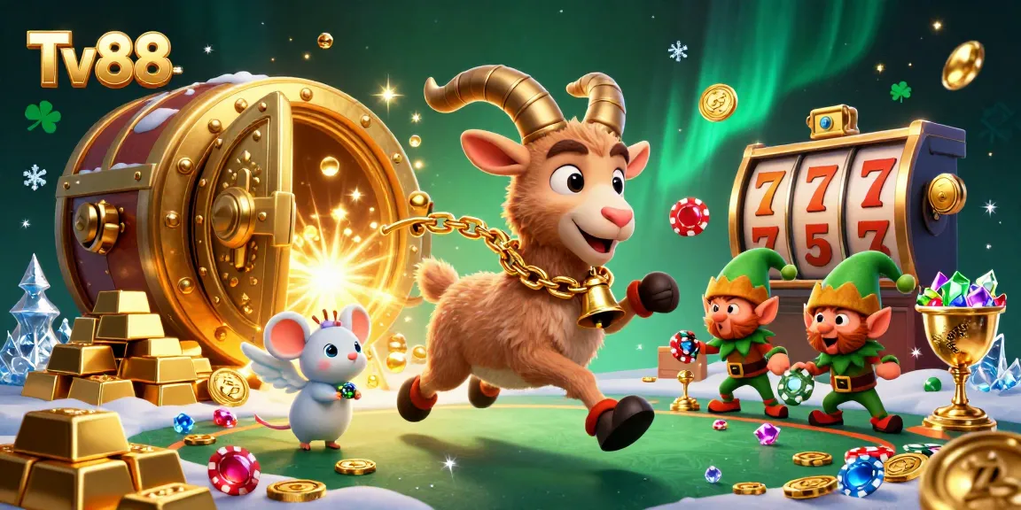 Experience thrilling gameplay at Tv88 casino with dynamic characters stealing chips amidst riches.