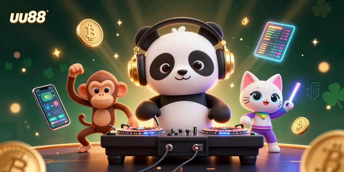 Engage in exciting gaming at uu88 with animated characters enjoying a vibrant casino atmosphere.
