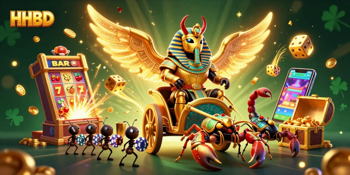 Engage with HHBD in this vibrant casino scene filled with golden elements and jackpot excitement.