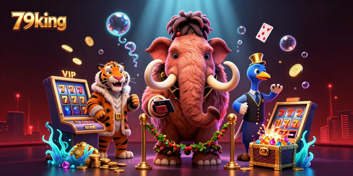 Experience the excitement of 79king with a vibrant casino scene featuring unique characters and dynamic elements.