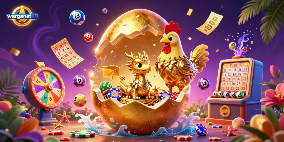 Experience warganet88 with a golden dragon, poker chips, and vibrant casino elements in a dynamic scene.