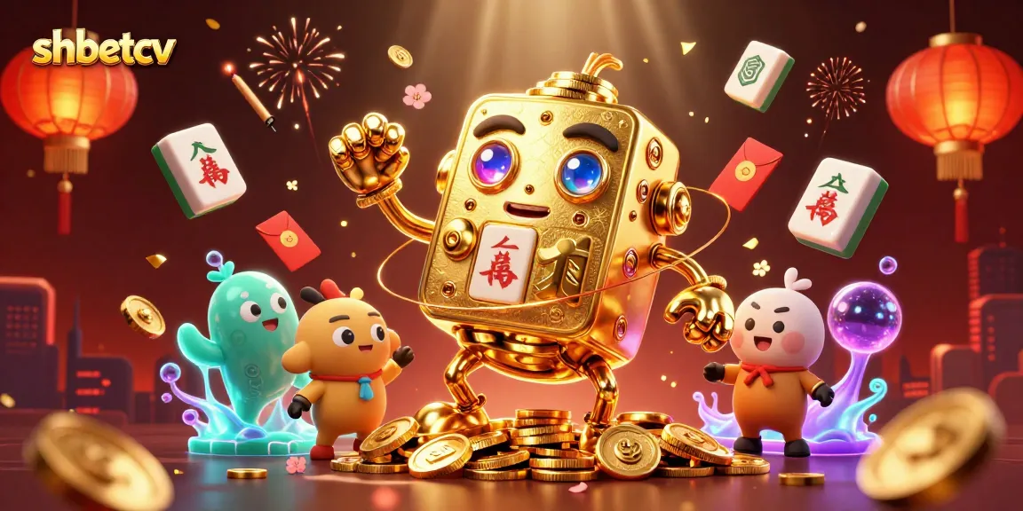 Engage in thrilling gameplay with shbetcv's ancient golden golem surrounded by vibrant casino elements.