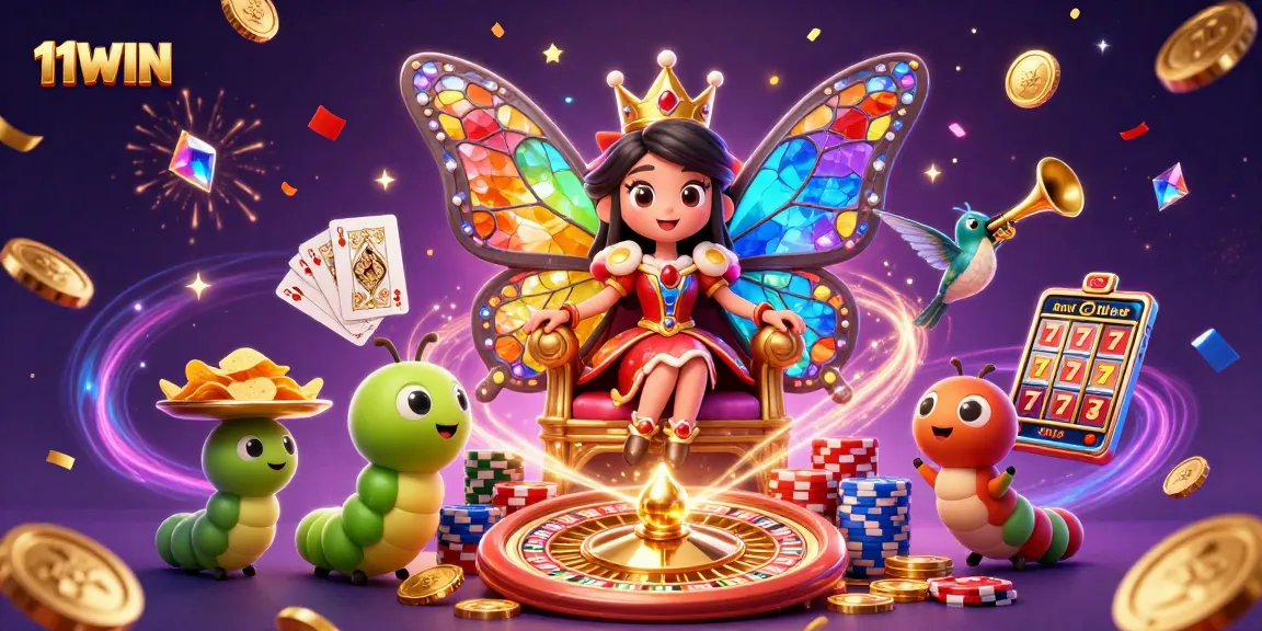 Catch winning moments at 11WIN with vibrant casino magic in a dynamic scene.