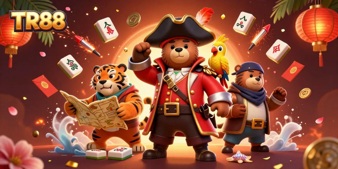 Engage in the thrilling world of TR88 casino with vibrant characters and exciting gameplay elements.