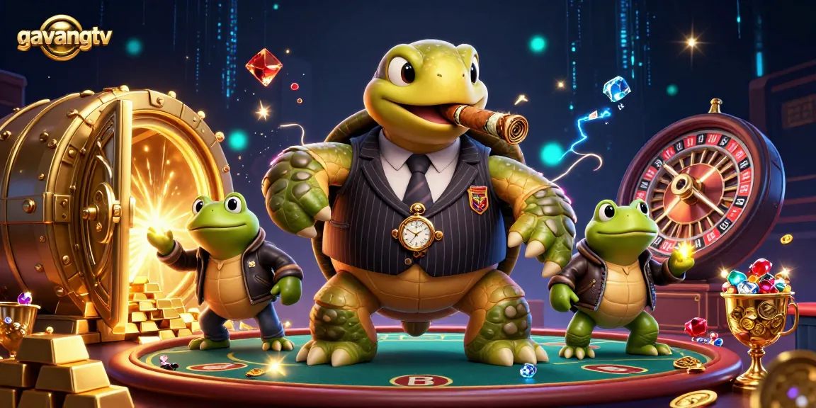 Experience high-stakes excitement with gavangtv featuring a vibrant casino scene with characters and treasures.