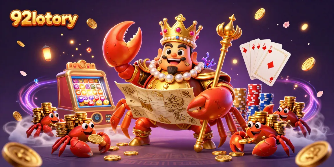 Spin the lucky balls with 92lottery, featuring vibrant colors and exciting casino elements.