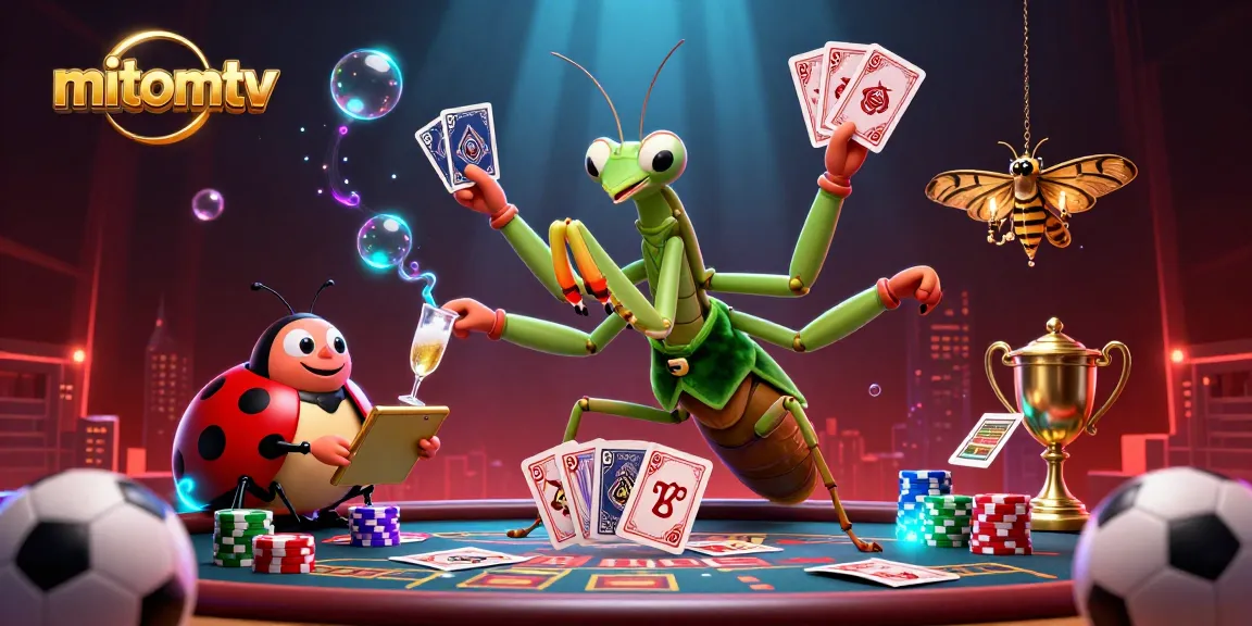 Experience thrilling gameplay and betting action with mitomtv’s vibrant 3D cartoon illustration.