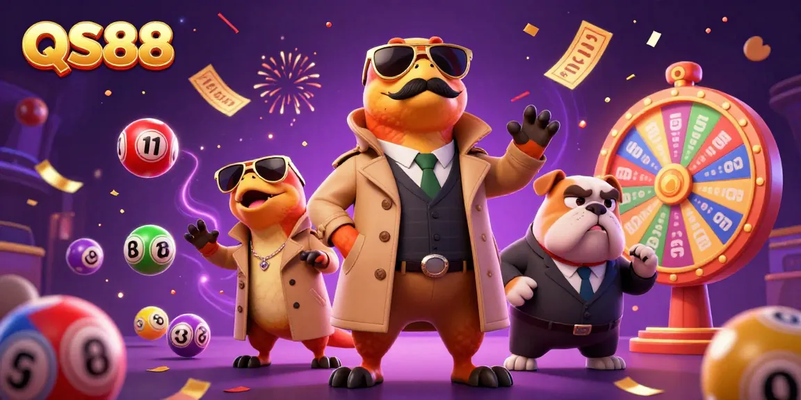 Experience the excitement of QS88 with thrilling cartoon raptors and lively casino elements.