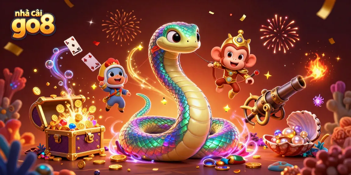 Spin and win with nhà cái go8 in this vibrant 3D casino scene filled with treasures and games.