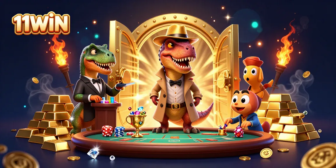Experience thrilling action in 11WIN with a raptor card counter at a blackjack table.